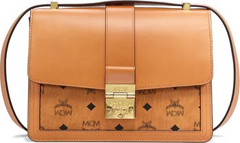 Medium Tracy Shoulder Bag in Visetos Cognac