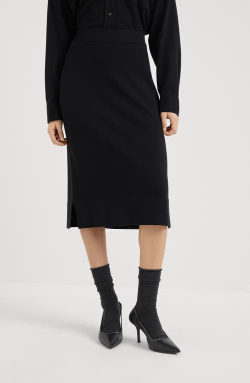 Shop Brunello Cucinelli Midi-skirt In Black