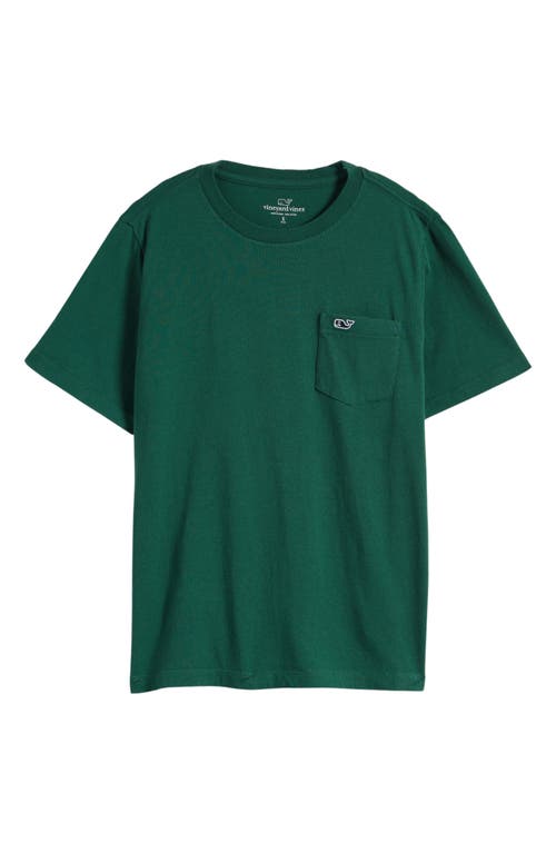 Vineyard Vines Kids' Pocket T-shirt In Hunter Green