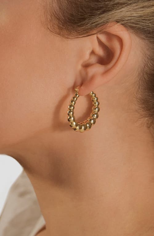 Sterling Forever Audrey Bubble Sphere Hoop Earrings In Gold