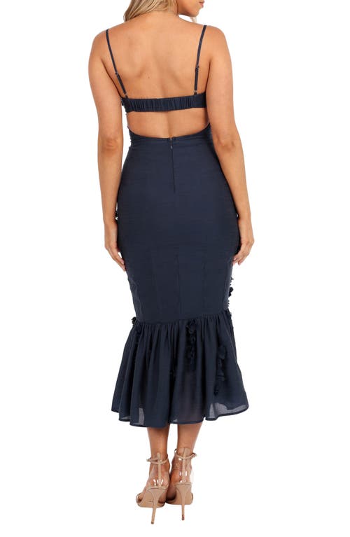 Petal And Pup Petal & Pup Posedly Rosette Mermaid Midi Dress In Black