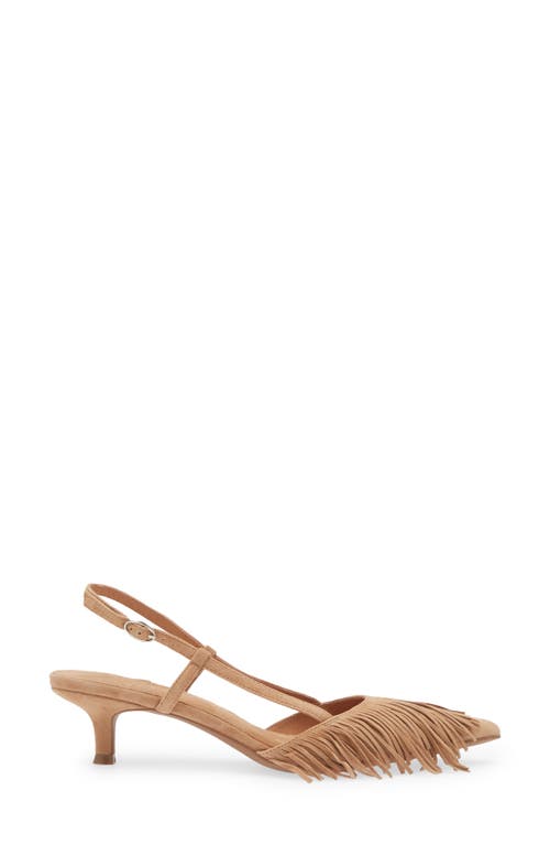 Shop Jeffrey Campbell Lasso Me Slingback Pointed Toe Pump In Natural Suede