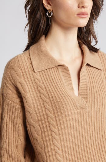 Nordstrom Signature Wool & Cashmere Cable Knit Sweater