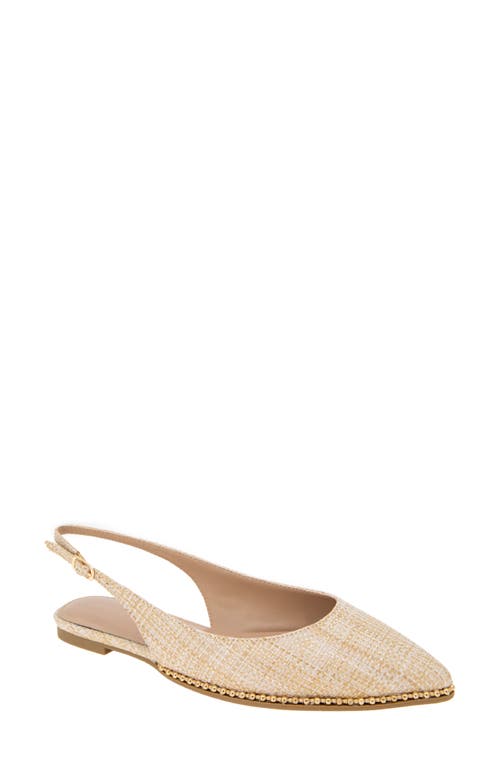 bcbg Valerie Slingback Pointed Toe Flat Natural Raffia at Nordstrom,