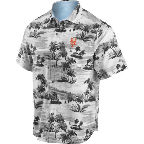 Houston Astros Tommy Bahama Baseball Camp Button-Up Shirt - Cream