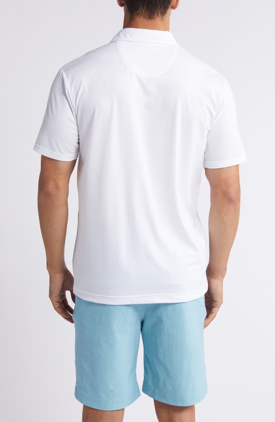 Shop Swannies James Solid Stretch Golf Polo In White