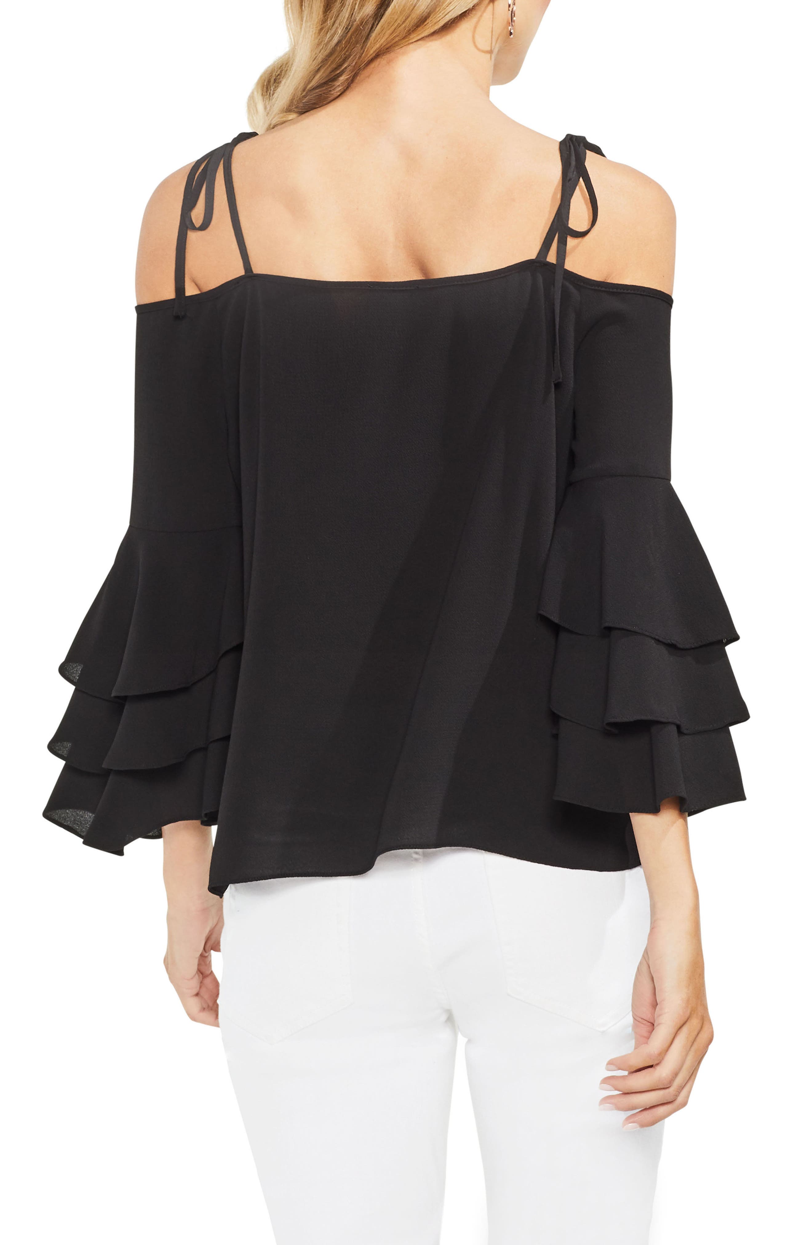 vince camuto ruffle sleeve top