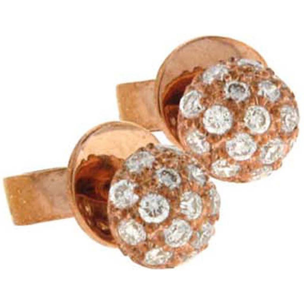 Sethi Couture Disco Pavé Diamond Stud Earrings In Gold