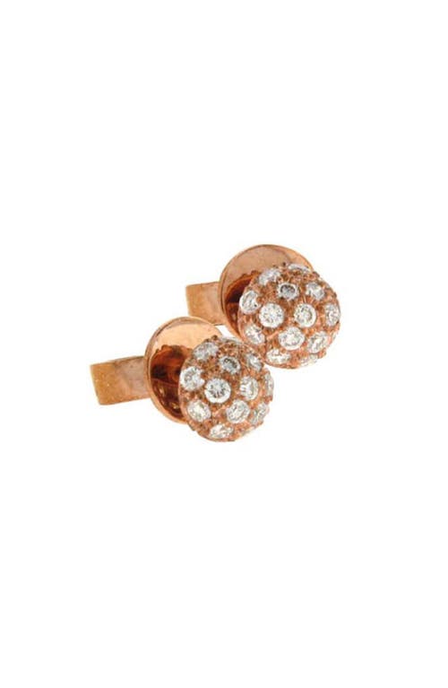 Sethi Couture Disco Pavé Diamond Stud Earrings in Rose Gold/Diamond at Nordstrom