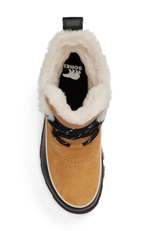 Sorel Caribou Waterproof Boots With Removable Inner Boot In Buff Nubuck Leather-brown In Curry/black