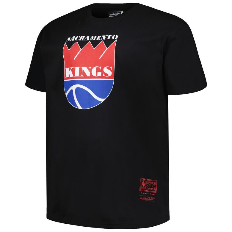 Shop Mitchell & Ness Black Sacramento Kings Big & Tall Hardwood Classics Vintage Logo T-shirt
