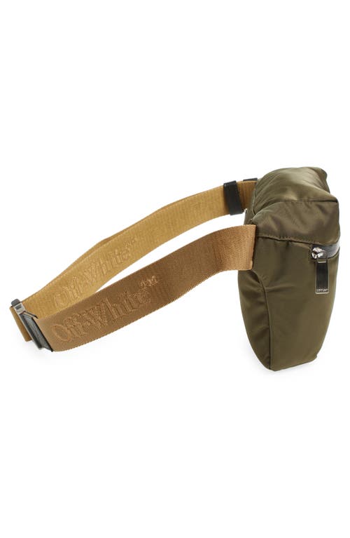 Shop Off-white Outdoor Nylon Belt Bag In Military Green