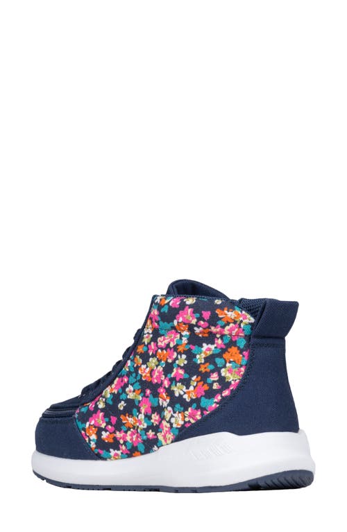 Shop Billy Footwear Kids' Goat Classic High Top Sneaker In Navy Floral