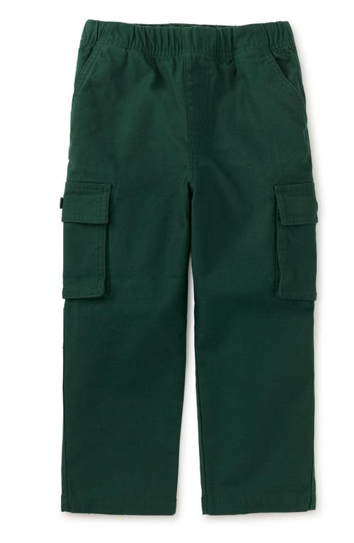 Tea Collection Relaxed Twill Cargo Pants in Pineneedle 