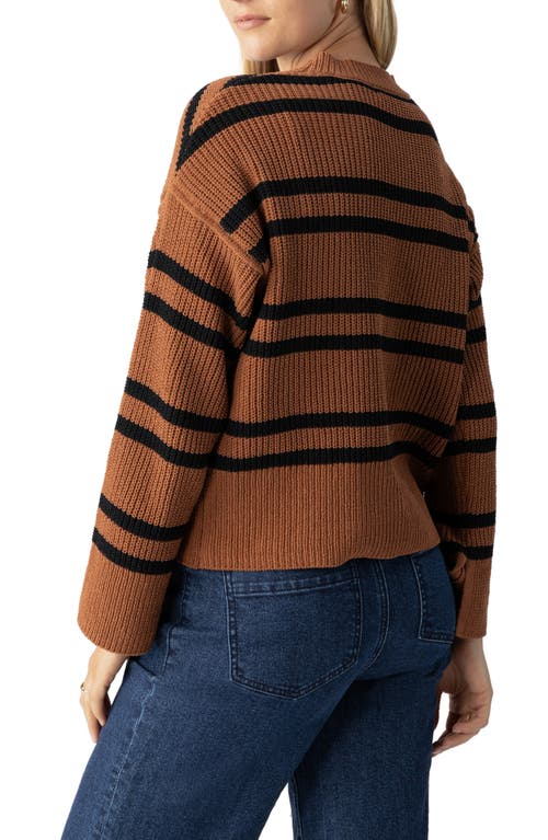 Shop Sanctuary Chilly Out Chenille Sweater In Rawhide/black Stripe