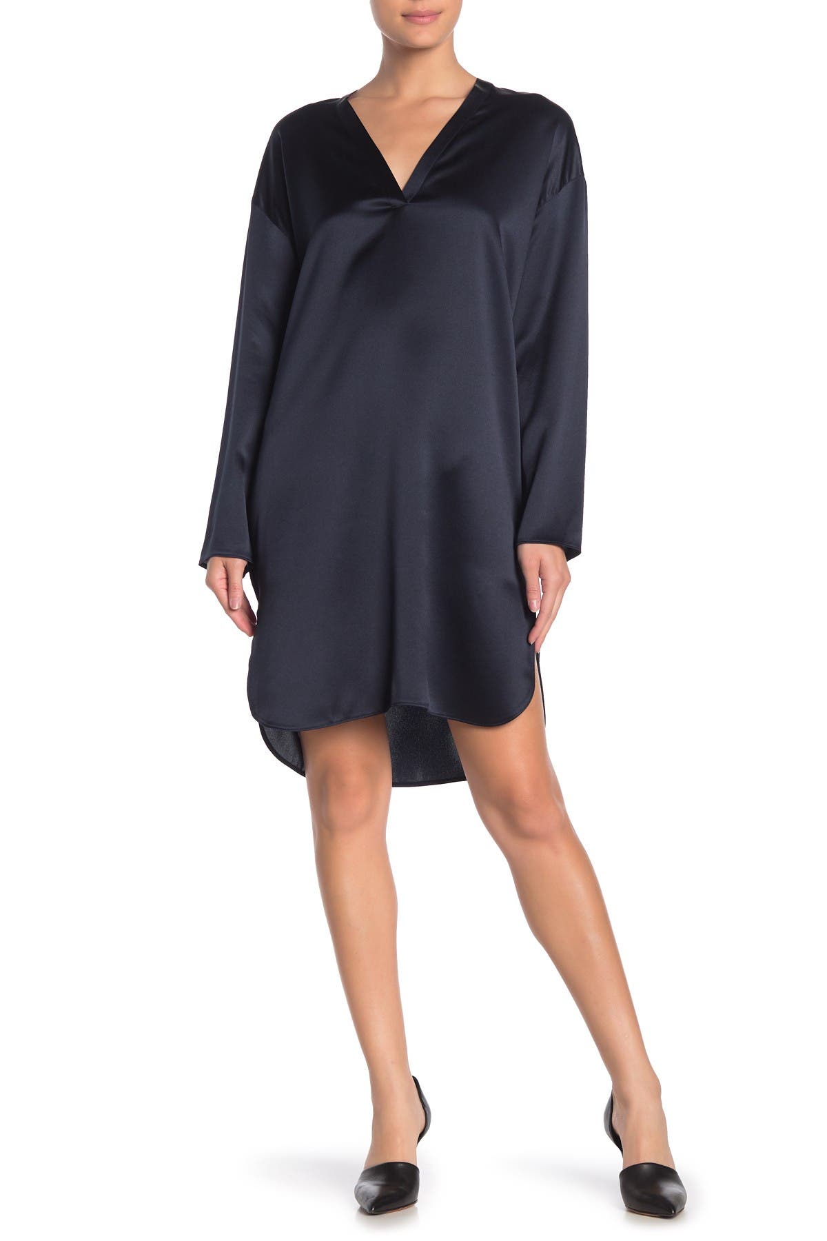 Vince Satin Silk Tunic Dress Nordstrom Rack