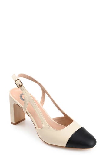 Shop Journee Collection Reignn Slingback Pump In Beige