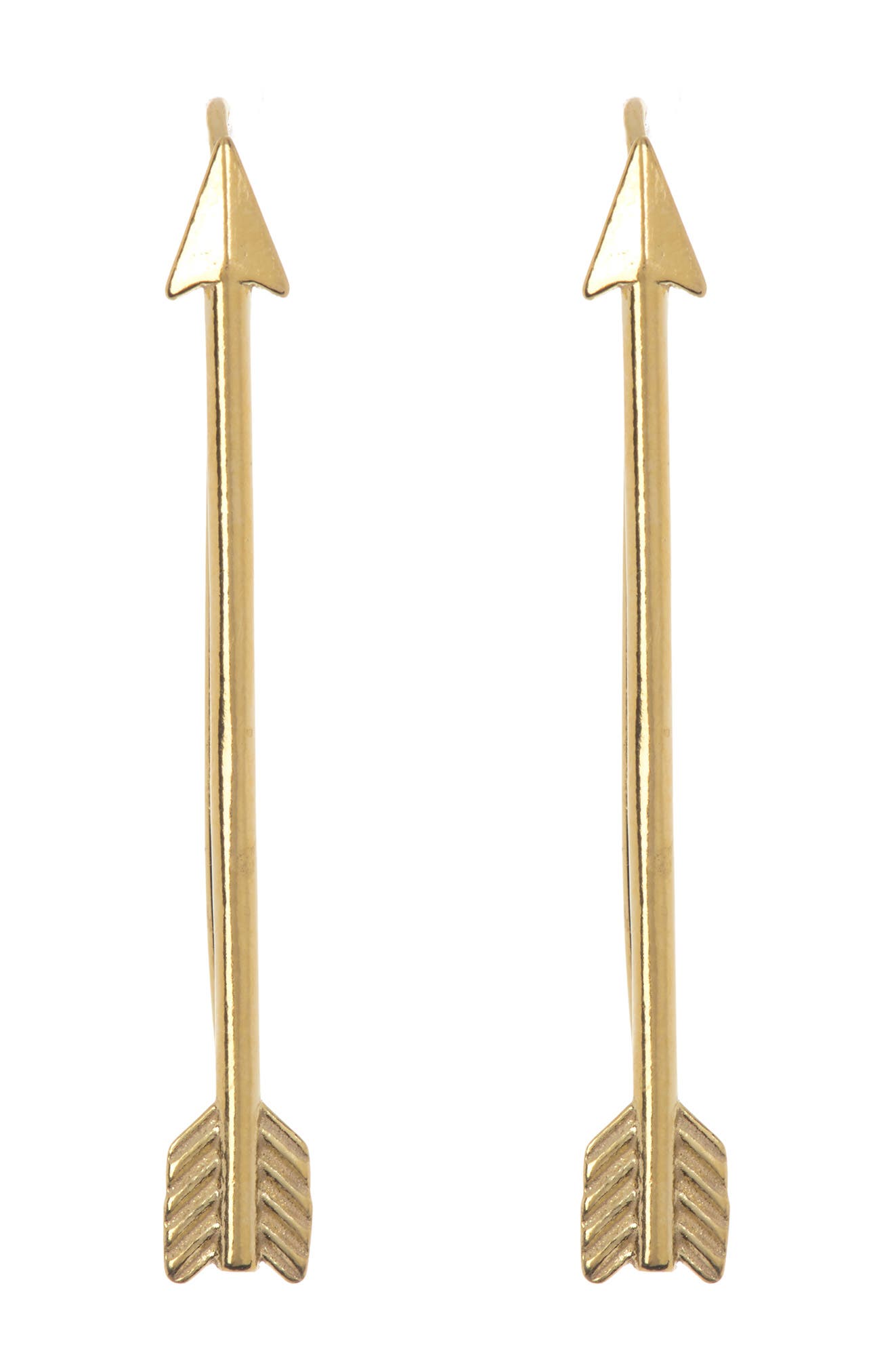 Alex And Ani 14k Gold Plated Arrow Threader Earrings