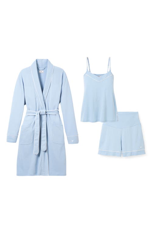 Petite Plume The Must Have 3-Piece Cotton Maternity Set in Periwinkle at Nordstrom, Size X-Large