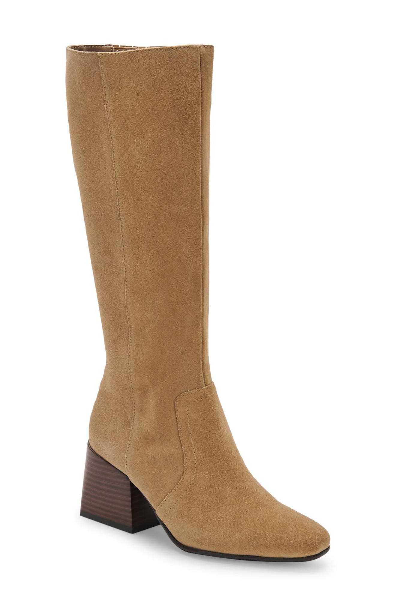 womens tall suede tan boots