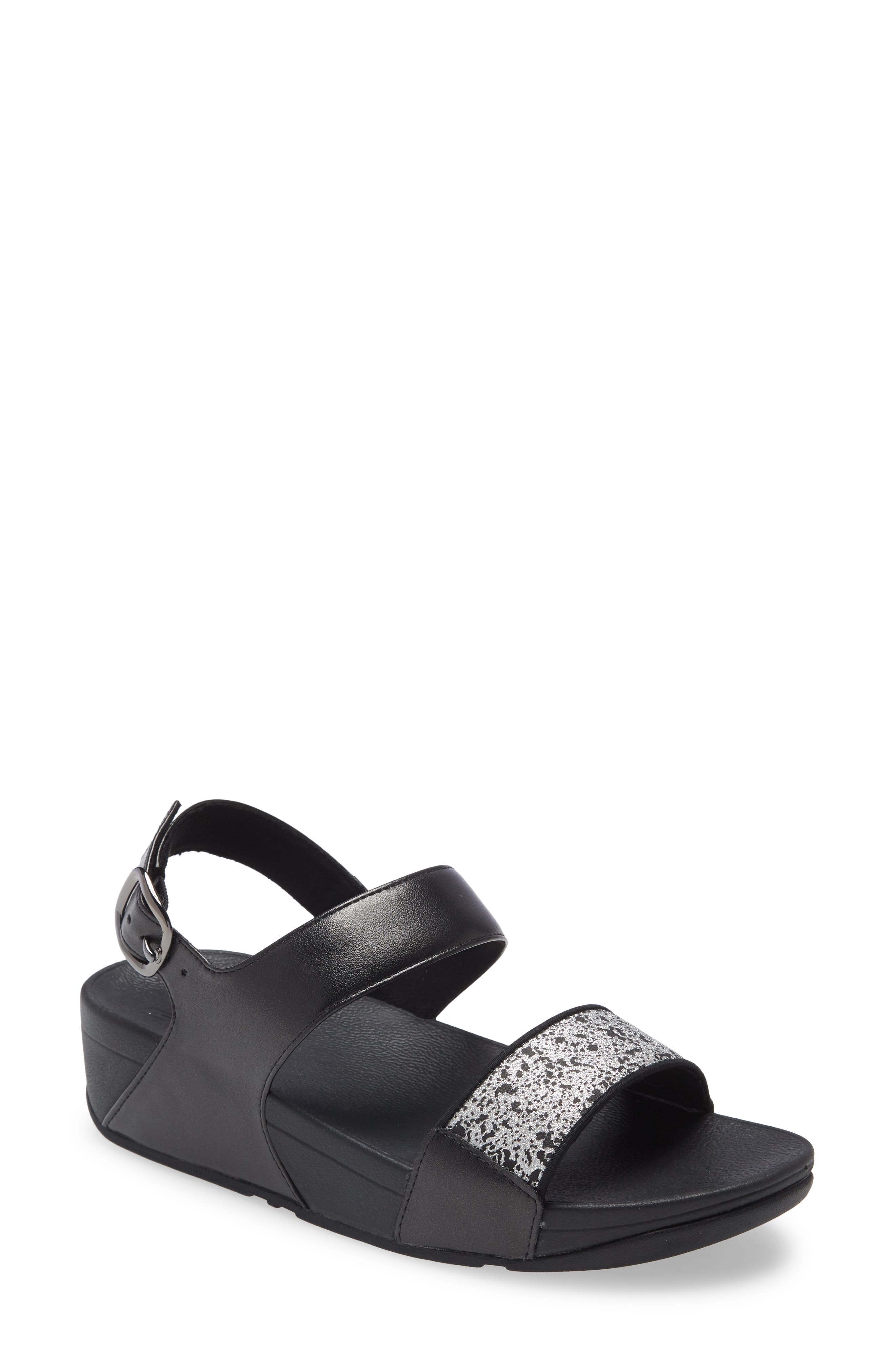 Fitflop Women's Lulu Glitter Splash Back-strap Sandals Women's Shoes In  Black | ModeSens