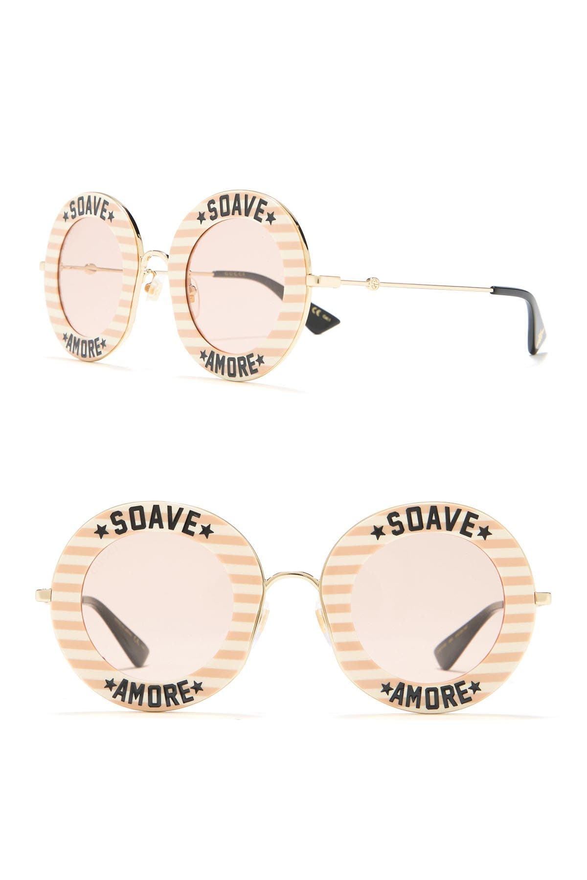Gucci Soave Amour 44mm Round Sunglasses 