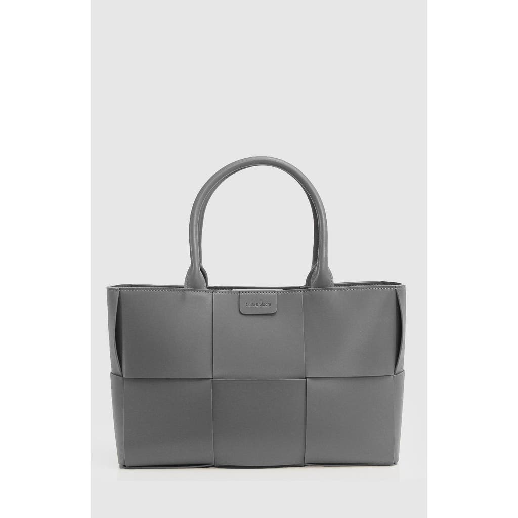 Belle & Bloom Long Way Home Woven Tote In Grey