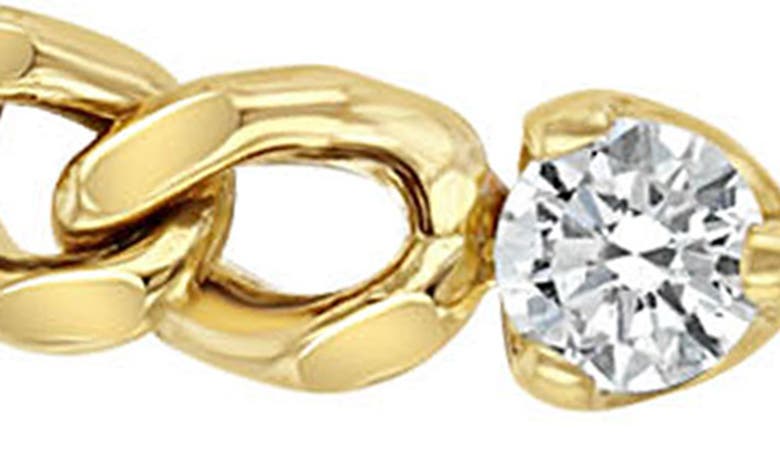 Zoë Chicco 14k Gold Diamond Curb Chain Earring In Yellow Gold