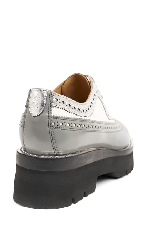 Shop The Office Of Angela Scott Miss Lucy Wingtip Platform Derby In Silver