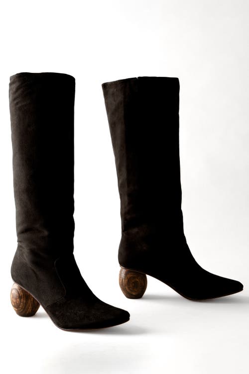 Shop Huma Blanco Quinn Boot In Coal Suede