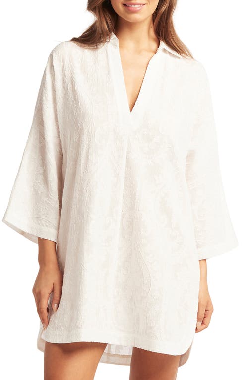 Sea Level Coast Cover-Up Tunic in White at Nordstrom, Size Large