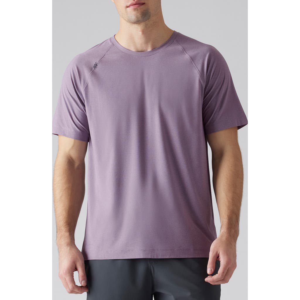Rhone Reign Athletic Short Sleeve T-shirt In Mulled Grape/mushroom