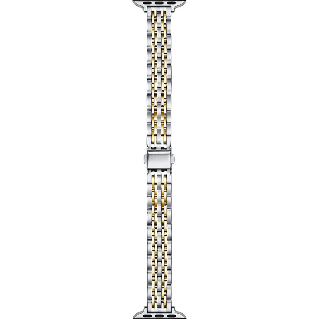 The Posh Tech Rainey Two-tone Stainless Steel Skinny Apple Watch® Bracelet Watchband In Silver/gold