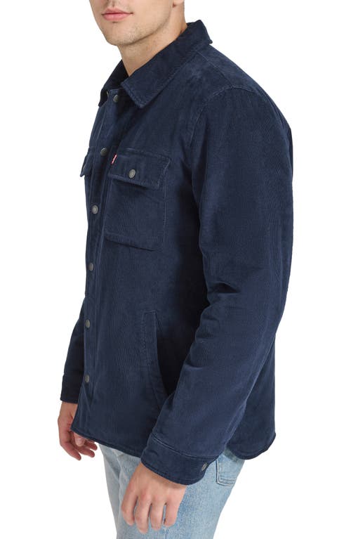 Shop Levi's Corduroy Shacket In Navy