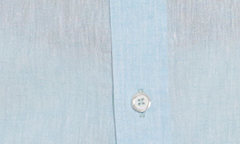 Shop Robert Graham Palmer Tailored Fit Short Sleeve Linen Blend Button-up Shirt In Turquoise