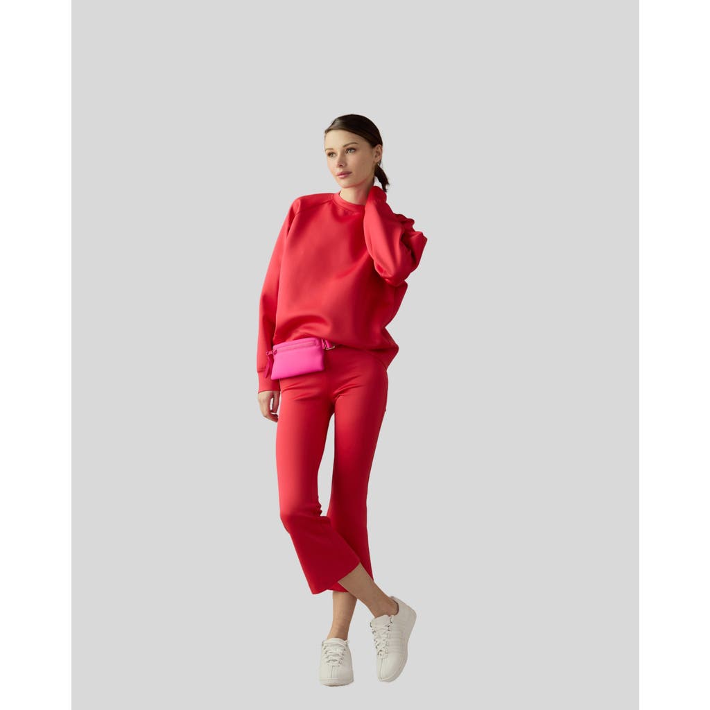 Cynthia Rowley Bonded Active Pant In Red