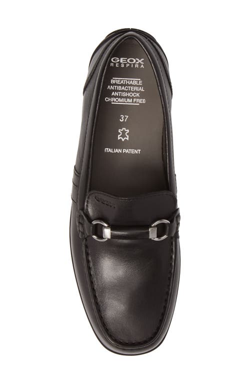 Geox Fast 3 Bit Loafer In Black/black