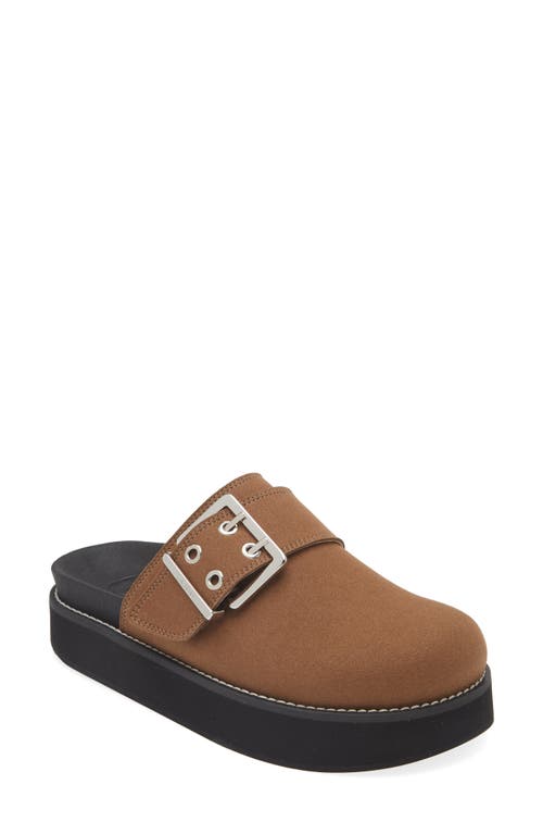 Ganni Buckle Platform Clog Chocolate Fondant at Nordstrom,