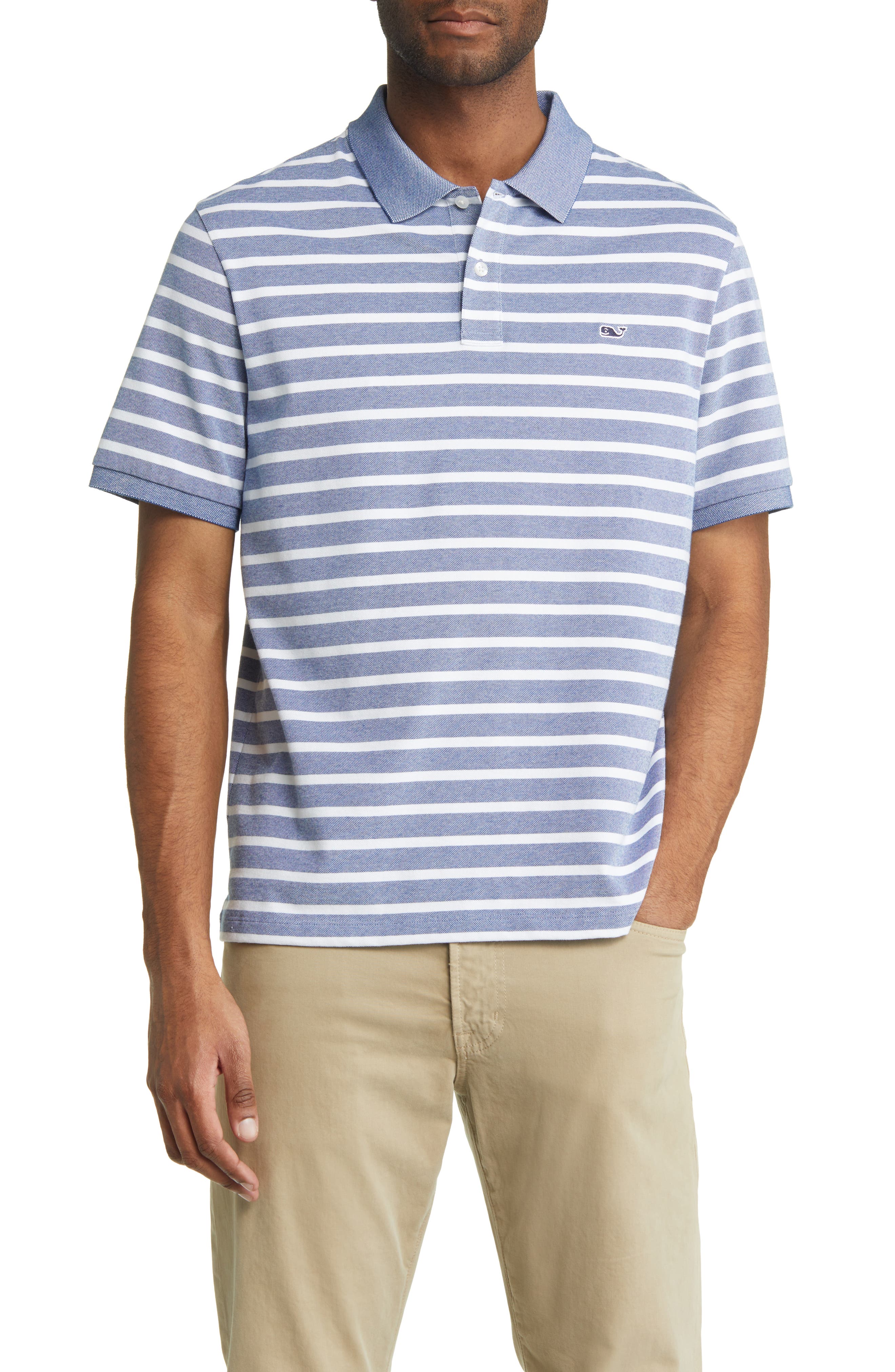 Vineyard Vines Charcoal Philadelphia Eagles Destin Stripe Sankaty Polo