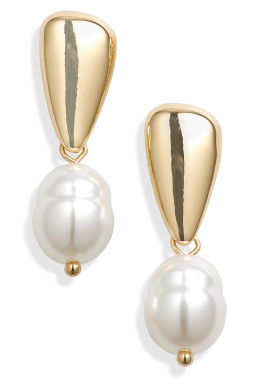 Shop Nordstrom Faux Pearl Drop Earrings In Gold/pearl