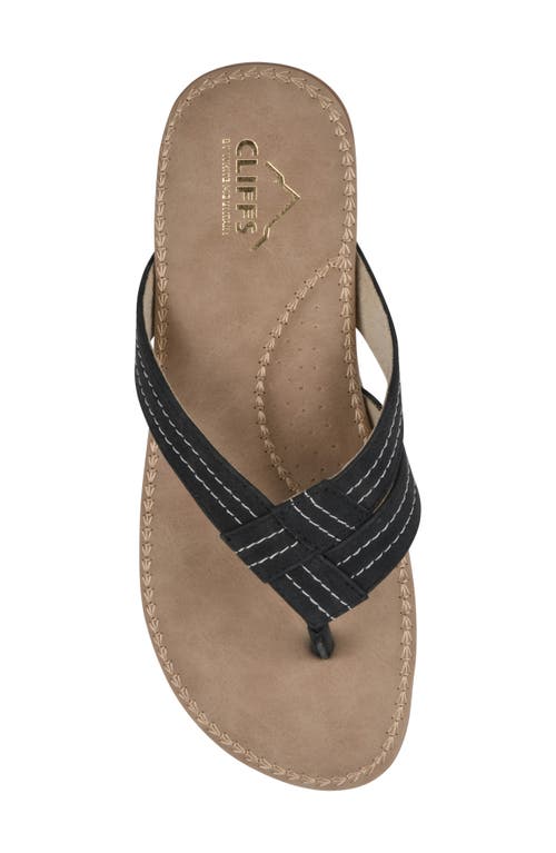 Cliffs By White Mountain Fateful Flip Flop In Black/nubuck