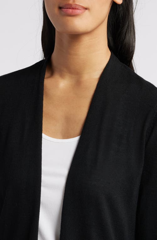 EILEEN FISHER EILEEN FISHER OPEN FRONT WOOL CARDIGAN