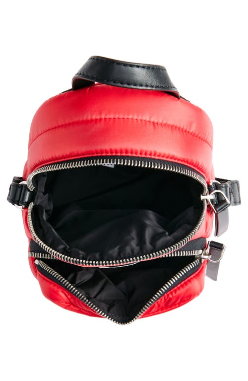 Shop Moncler Small Kilia Nylon Puffer Backpack In Red