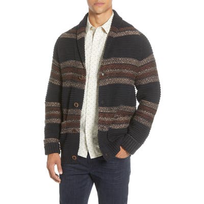 Life/after/denim Shetland Shawl Collar Cardigan, Black