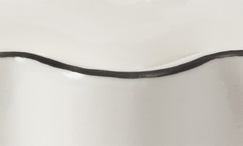 Kassatex Le Marais Porcelain Cotton Ball Jar In White/black