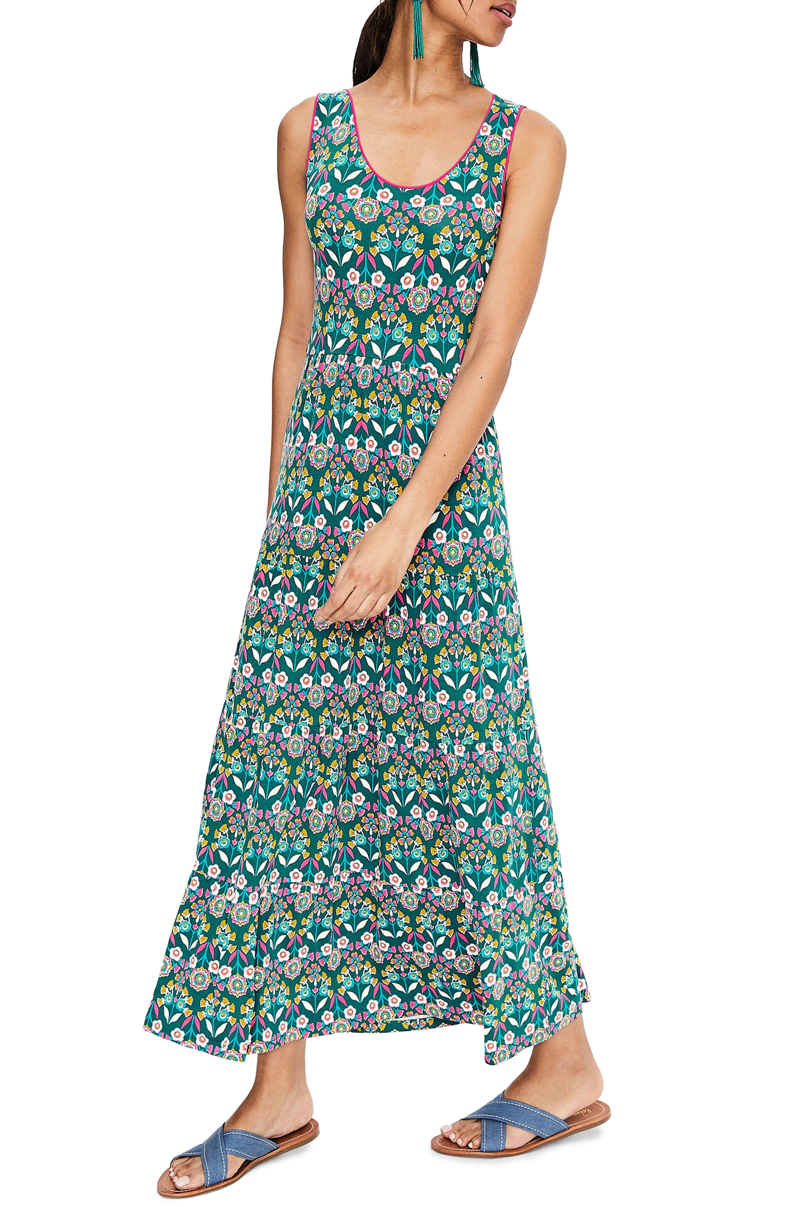 Boden Maya Jersey Maxi Dress, Green