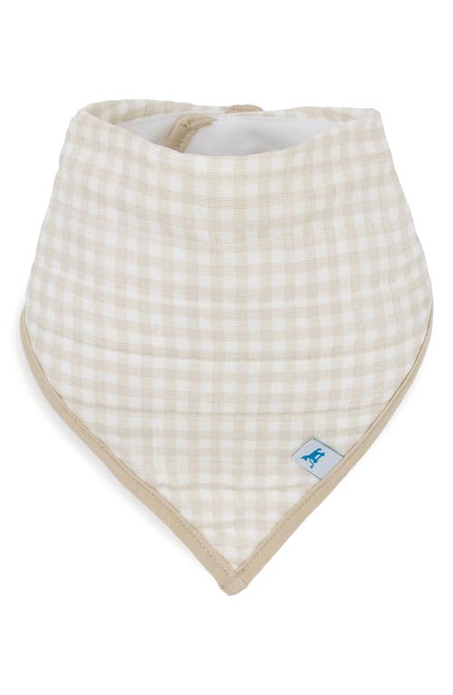 Little Unicorn 4-pack Fleece & Cotton Muslin Bandana Bib In Taupe Cross