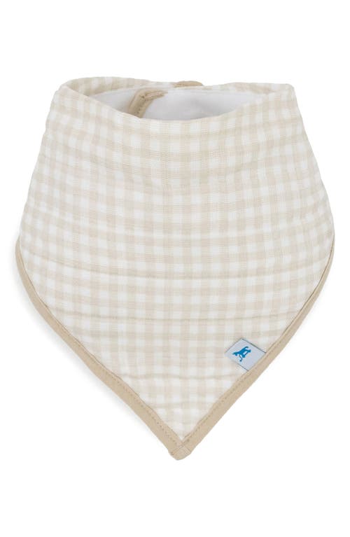 Shop Little Unicorn 4-pack Fleece & Cotton Muslin Bandana Bib In Taupe Cross