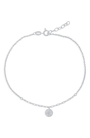 Shop Simona Sterling Silver Disc Charm Anklet