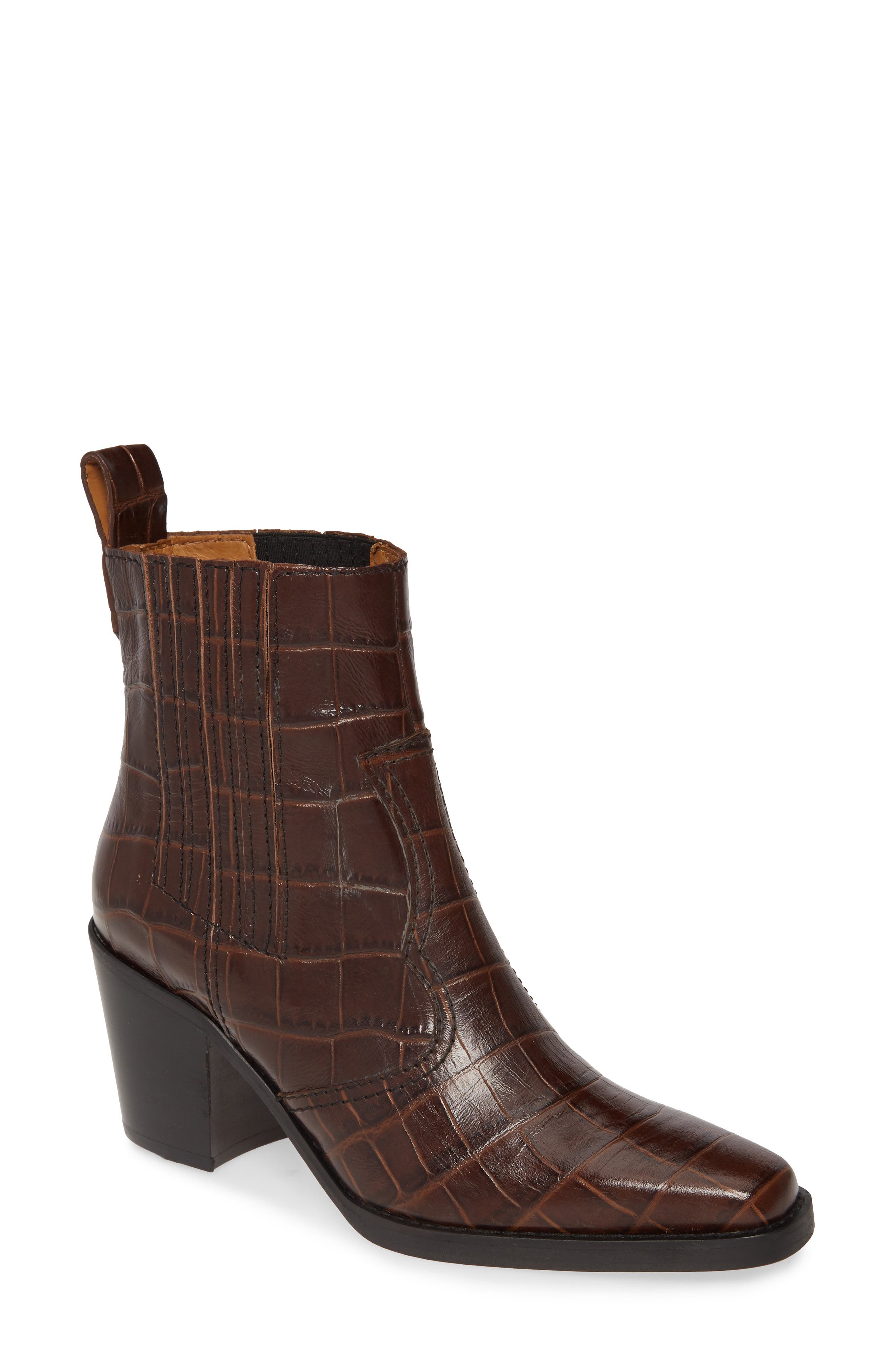 ganni croc boots